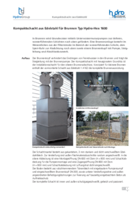 Kompaktschacht aus Edelstahl für Brunnen Typ Hydro-Hex 1600