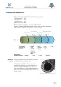 Membrane technology - fundamentals/processes