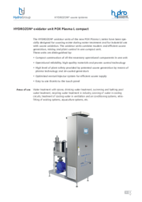 HYDROZON® oxidator unit POX Plasma L compact