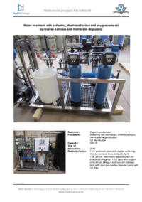 300 l/h - Membrane degassing, reverse osmosis