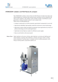 HYDROZON® oxidator unit POX Plasma XL compact