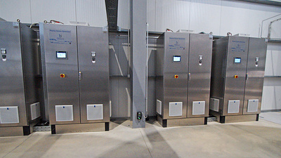 Control cabinets with ozone generators
