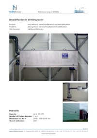 65 m³/h - Physical deacidification