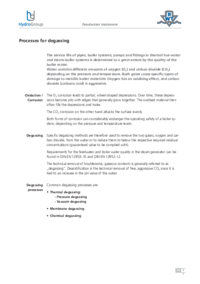 Processes for degassing