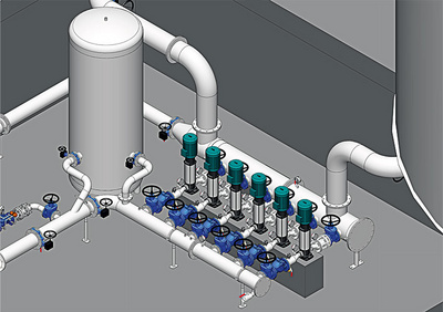 Pressure booster system with pressure tank