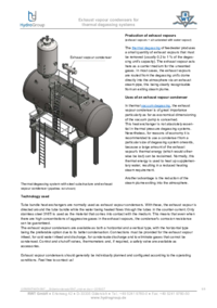Exhaust vapour condensers for thermal degassing systems