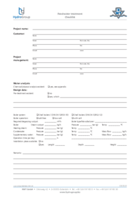 Checklist feedwater treatment