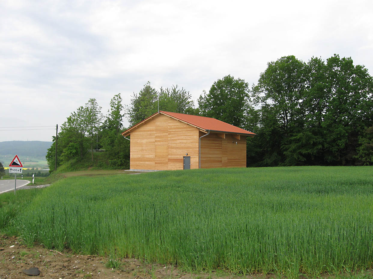 High-level tank in a timber building