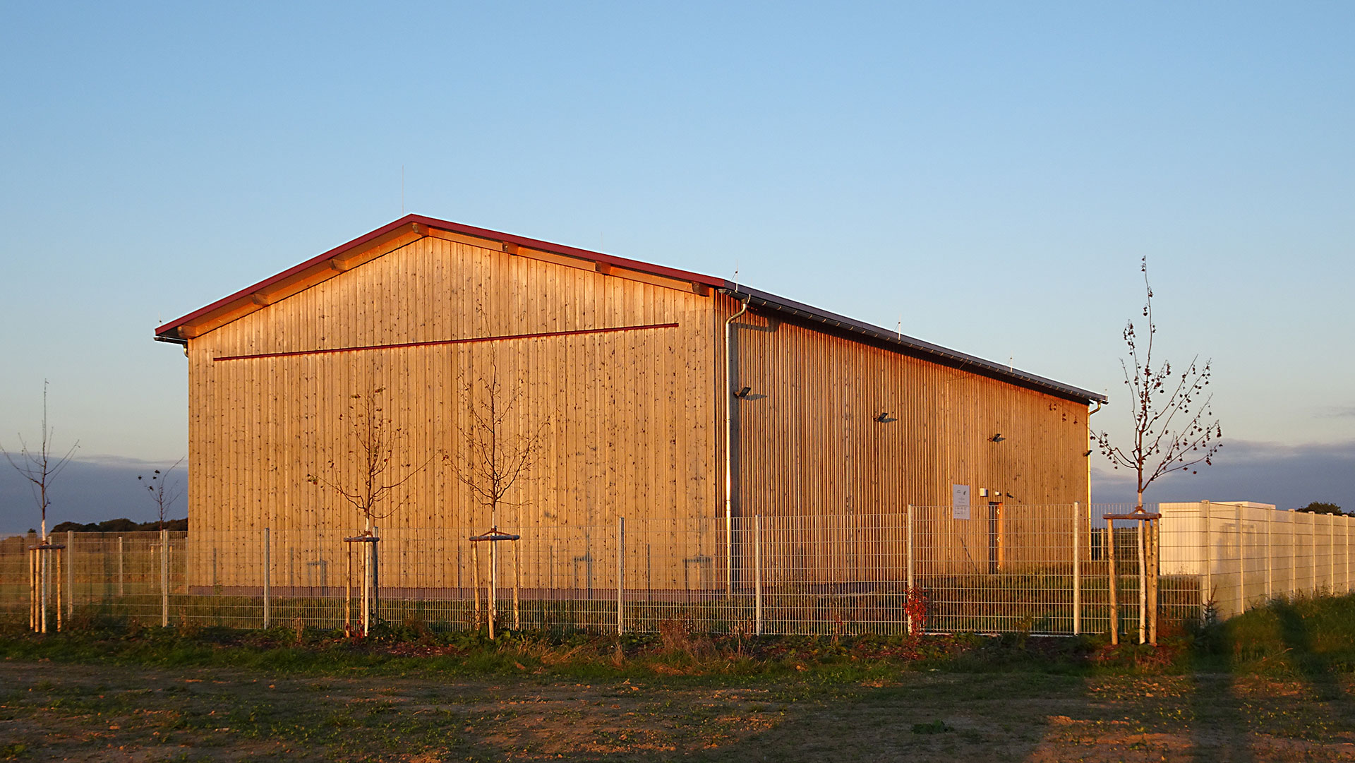 Timber building around drinking water tank