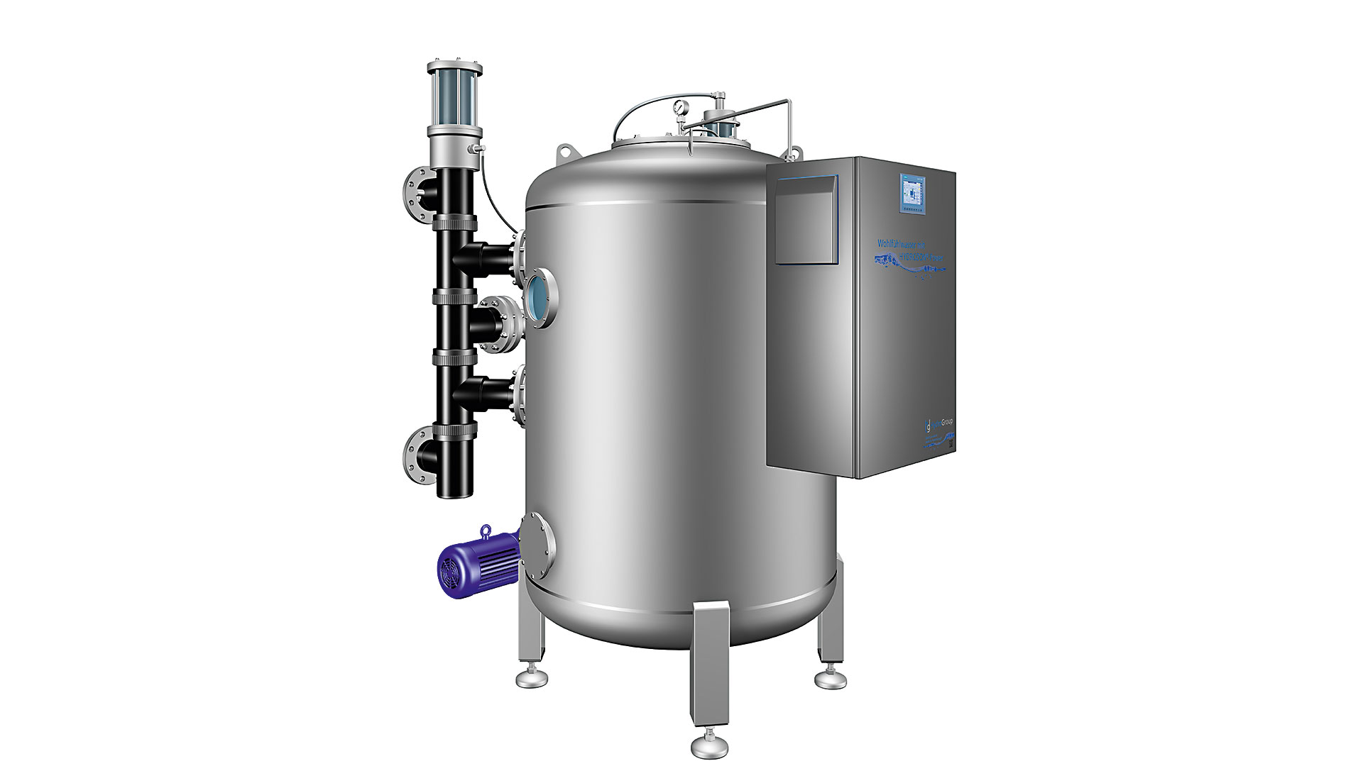 Graphic illustration of a compact filter system type H