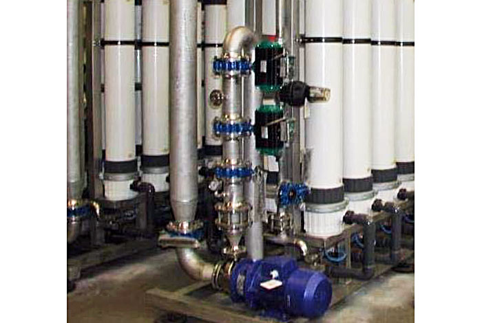 Membrane system as a rack for drinking water treatment