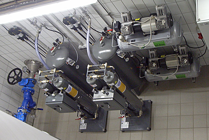 Oxygen generators with piston compressors