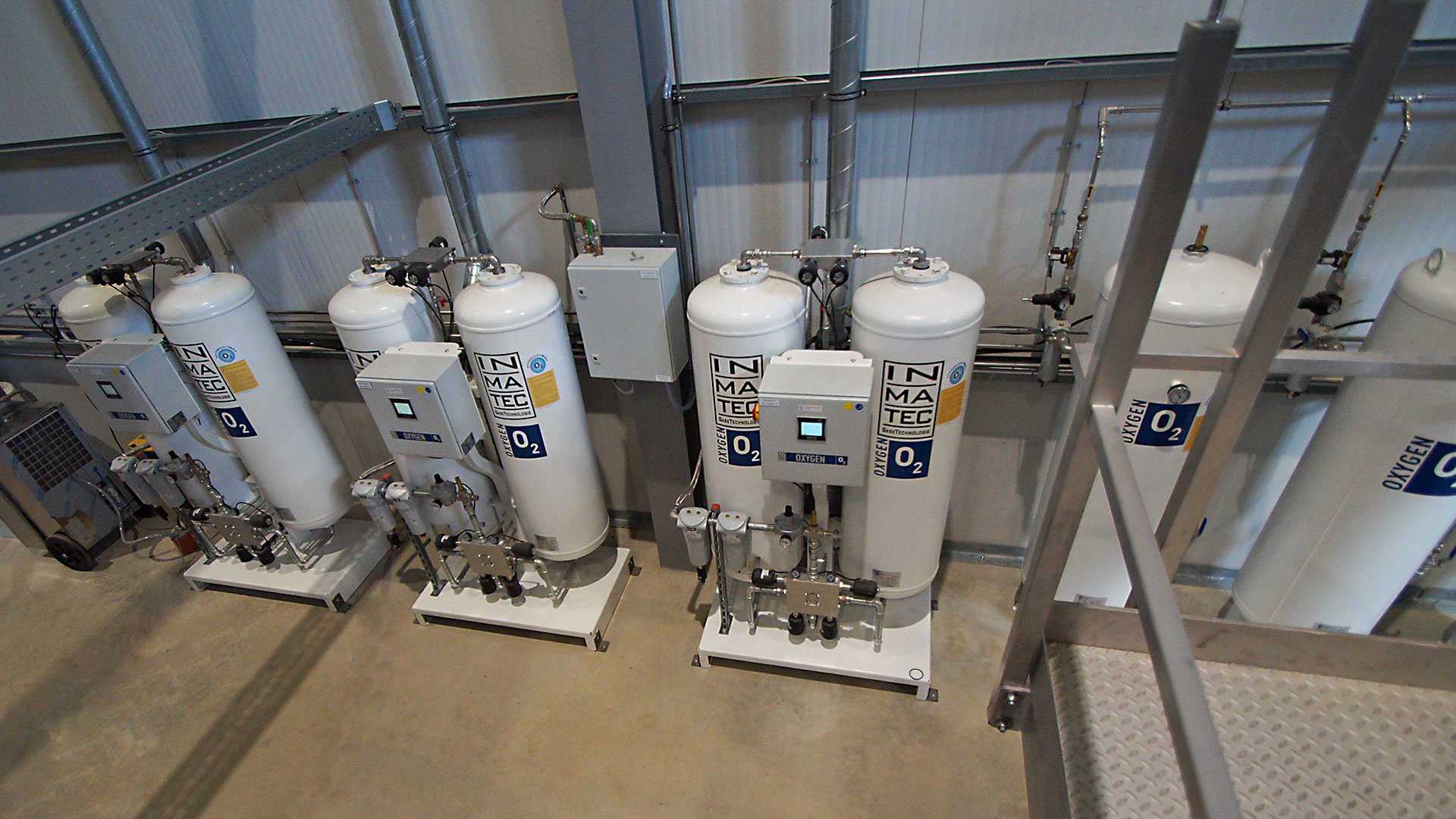 Oxygen generators as seen from above