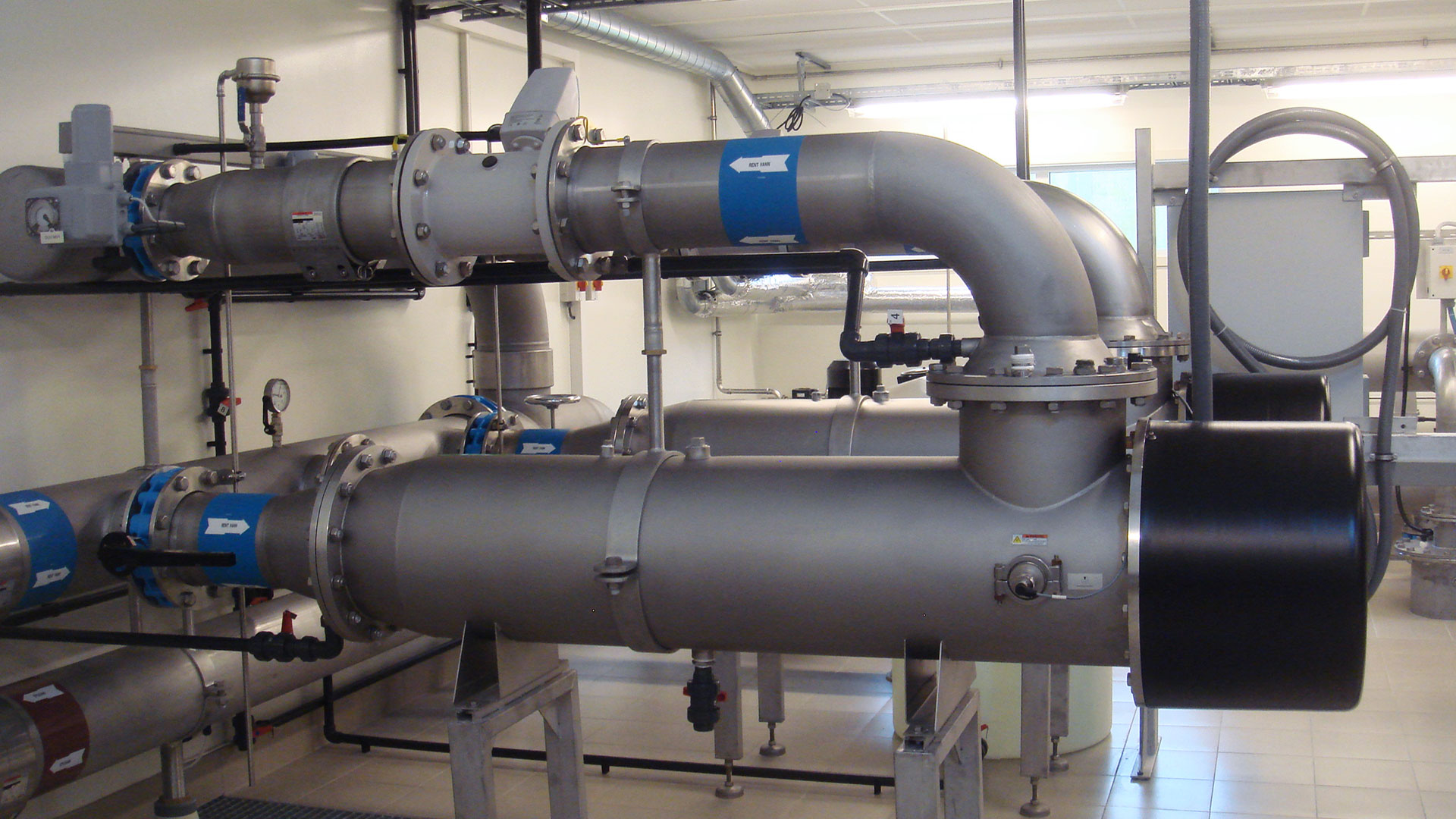 UV system after biofiltration